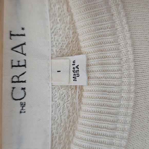 THE GREAT. Bear Mountain Graphic College Sweatshirt - Sz 1/S - Picture 3 of 5